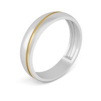 Золотое обручальное кольцо белое и красное золото 7822М